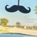 3D - Mustaches Car hanging pendent - Acrylic - Black. 