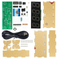Colorful Digital Clock Kit Colorful RGB Digital Alarm Clock Microcontroller Circuit Board Welding DIY Production. 