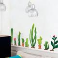 Cactus DIY Background Wall Sticker Living Room Bedroom Cupboard Glass Home Decor. 