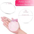50 Pcs Round Acrylic Keychain Blanks 2Inch Circle Blanks with Hole,Clear Acrylic Discs Circles Bulk for Keychains Ornament Painting and Vinyl Crafts Projects. 