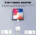 4 in 1 Dual Lightning Port Adapter For iPhone, Apple iPhone Headphone And Charger Jack Adapter, iPhone Splitter Jack Dongle, Best For PUBG, iPhone Connector, Compatible With iphone7,8,8plus,x,xs,xsmax,11,11pro,11prax,12,12promax,13,13pro,13promax,ipad. 