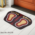 Foot Shape Bath Mat Water Super Absorbent Non-Slip, Water Absorbent Anti Slip Floor Carpet for Bathroom, Shower Room, Tub, Entryway, Kitchen, Sink Size: 70 x 50 CM. 