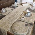 Table Runner & Placemat Set For 6 Person Dining Table. 