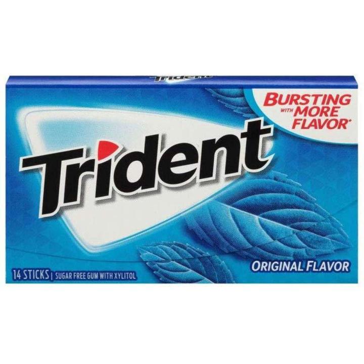 Trident Gum Sugar Free Original Flavor 14 Sticks