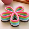 1PCS Flower Shape Anti-Slip Pot Holder Pan Pad Bowl Plate Dish Place-mat Cup Coaster Kitchen Dining Table Silicone Heat-Proof Mat. 