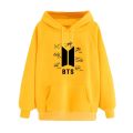 BTS Signature Printed Casual Fleece Hoodies Kangaroo Hoodie Pocket Pullovers Fashion Long Sleeves Winter Wear Export Quality Hoodie For Men. 