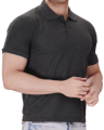 Dark Grey Half Sleeve Polo Tshirt Small to 12XL. 
