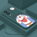 Vivo Y17s Cute Lucky Doraemon Phone Cover Liquid Silicon Case Shockproof Casing. 