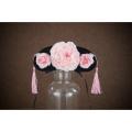 【Happy childhood memories】Newborn Baby Photography Props Headwear Chinoiserie Manchurian Headdress Infant Girl Flower Hat Chinese Princess Headwear. 