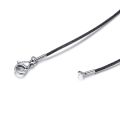 Men's Necklace Wisdom Quotes Serenity Prayer Round Stainless Steel Pendant With Leather Rope Chain Choker 20 in. 