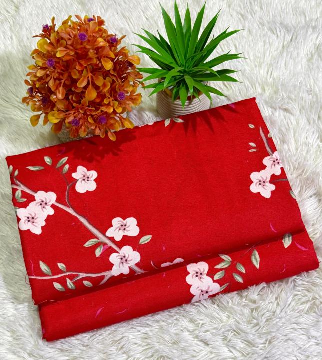 2 Pcs Digital Prints Fabric Polo Cotton Summer Collection Ladies Suit  for Women