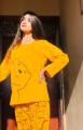 Yellow Printed Night Dress For Girl. 