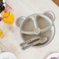 Divided Set .87 Inch 3-Compartment Durable Cartoon Food Plate Kids Dinnerware for Dinner Home Children Baby - , 7.87inch. 