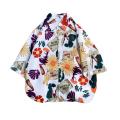 elegantstunning Summer Men Loose Tops Trendy Sunflower Printing Hawaii Couple Beach Shirt Casual Loose Cardigan T-shirt. 