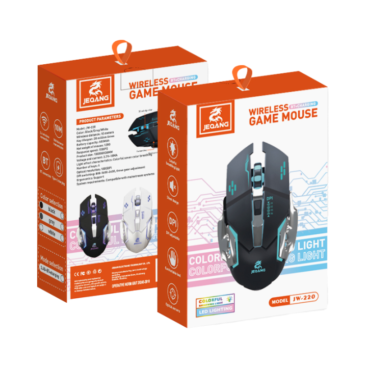 Jeqang JW-220 6D 2.4Ghz Wireless Optical Tracking Programmable Gaming ...