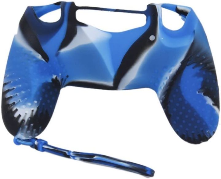 Sony%20Playstation%204%20PS4%20Controller%20Protective%20Silicone%20Case%20Skin%20Covers%20(Blue+Red+Black)%20-%20Image%202