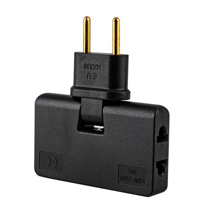 180 Degree Rotation Lightweight EU Power Plug Adapter Travel Electrical Charging Foldable Extension Portable Copper Safety
