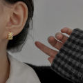 1Pairs Elegant Leaf Shape Hoop Earrings Rhinestone Surround Small Hoop Earrings Mini Circle Earring Jewelry Gift. 
