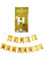 Golden Happy Birthday Banner For Golden Birthday Banner Set. 