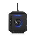Phoinikas T10 Multi-Switch Usb Hub Audio Adapter External Stereo Card With 3.5 Mm Headphones And Microphone Jack Black. 