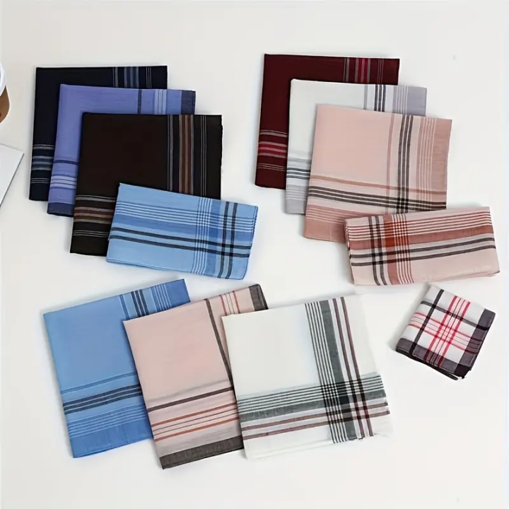 6-Pack%20Men'S%20Cotton%20Handkerchiefs,%20Elegant%20Plaid%20Design,%20Soft%20Woven%20Fabric,%20Lightweight,%20Sporty%20Style,%20Hand%20Washable%20-%20Perfect%20for%20Weddings,%20Outdoor%20Activities,%20Daily%20Use%20-%20Ideal%20Groomsmen%20&%20Outdoor%20Enthusiasts%20Gift%20-%20Image%205