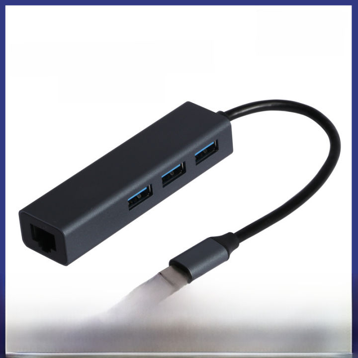 Aluminum Alloy 3.0HUB 100 M Nic Drive-Free Nic +HUB 2.0HUB+100M Mesh Port Type-c Docking station
