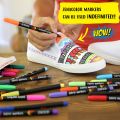 Panda Online T-Shirt Permanent Fabric Paint Marker Pen Textile Marker Clothes Shoes DIY 20 Colors Fine Tip. 