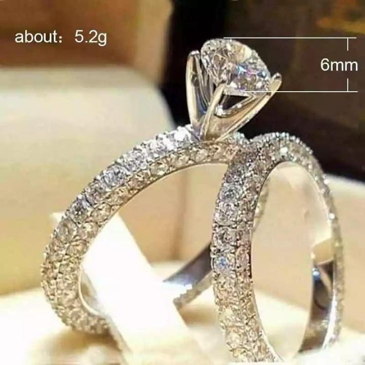 Stone%20Round%20Ring%20Set%20Fashion%20White%20Gold%20Filled%20Jewelry%20Promise%20Engagement%20Rings%20For%20Women%20-%20Image%204