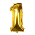 Golden Extra Large Digit One (1) - 32 Inches Giant Foil Number. 