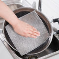 1/5Pcs Non-Scratch Steel Wire Dishcloth Daily Cleaning Cloth Non Stick Oil Wiping Cloth Kitchen Stove Dishwashing Pot Washing Dishes. 