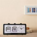 Mechanical Alarm Clock Novelty Flip Clock Desktop Digital Clock,White. 