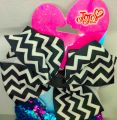 Jojo Siwa Pack of 2 Large Silky & Glittery Hair Bow Clips Headband Hair Accessories Band for Women (Imported). 