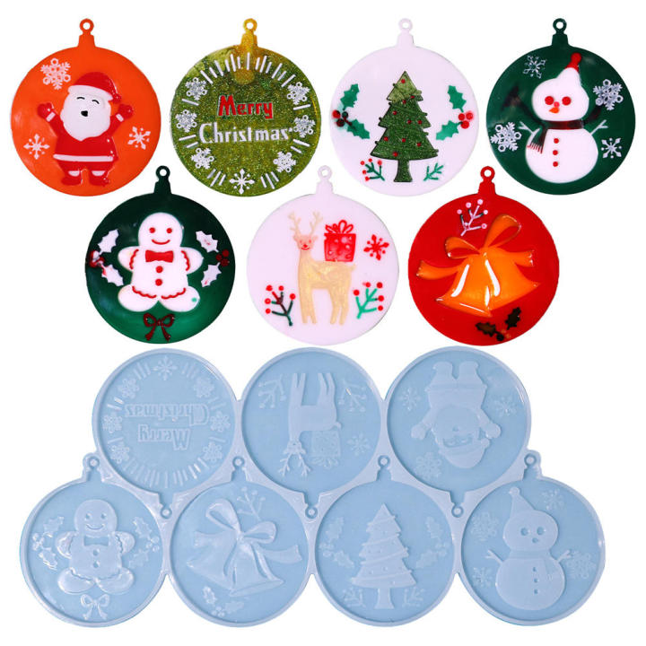 Christmas Tree Decoration Molds For Clay Modeling Silicone Molds For DIY Holiday Crafts DIY Clay Molds For Keychains Christmas Tree Decoration Molds Silicone Molds For Hanging Tags