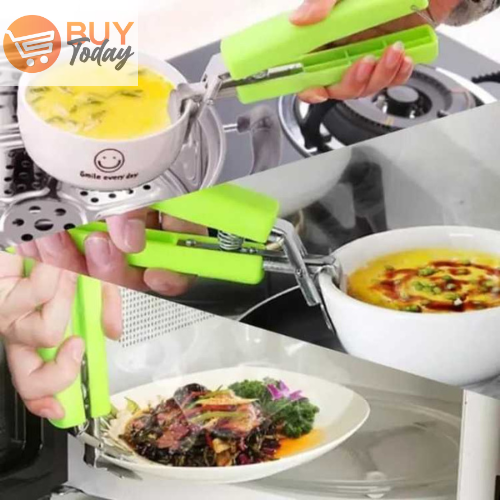 Hot Bowl Holder Dish Clamp Pot Pan Gripper Clip Multi-Purpose Stainless Steel Bowl Holder New Stainless Anti Scalding Steel Bowl Holder Clip Dish Clamp Pot Pan Gripper Anti-scraping Lifter Plate Tong Kitchen Tools Stainless Steel Heavy Bowl Clips, Bowls C