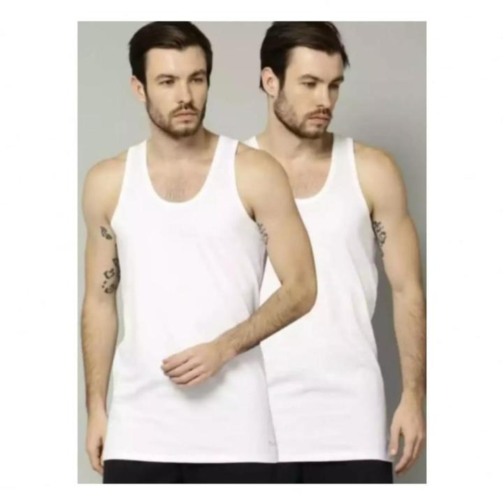 Pack of 2 White Vest Banyan Innerwear For Boys Mens Soft Comfortable Fabric-Durable