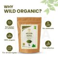 WILD ORGANIC 100% Natural & Pure Herbal Henna Powder/Lawsonia Inermis (Organically Grown) 150 g For Hair Care | Hair Color | No Ppd No Chemicals, No Paraben 100gm. 
