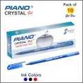 (10Pcs) Ball Point Piano Crystal Gell, Blue Black Red Green Needle Point Ball Pen. 