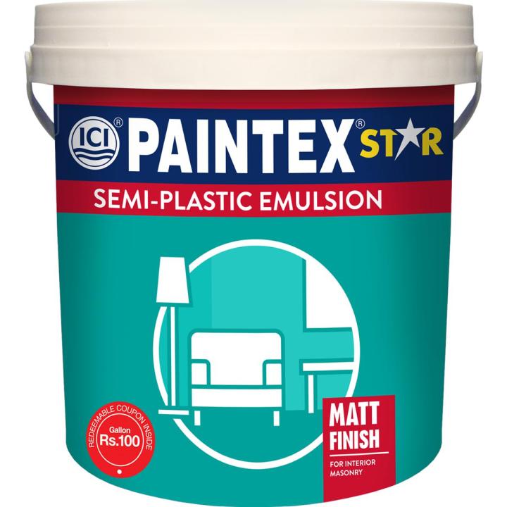 Paintex Star Semi-Plastic Emulsion Matt Finish Interior Paint 3.64 Liter