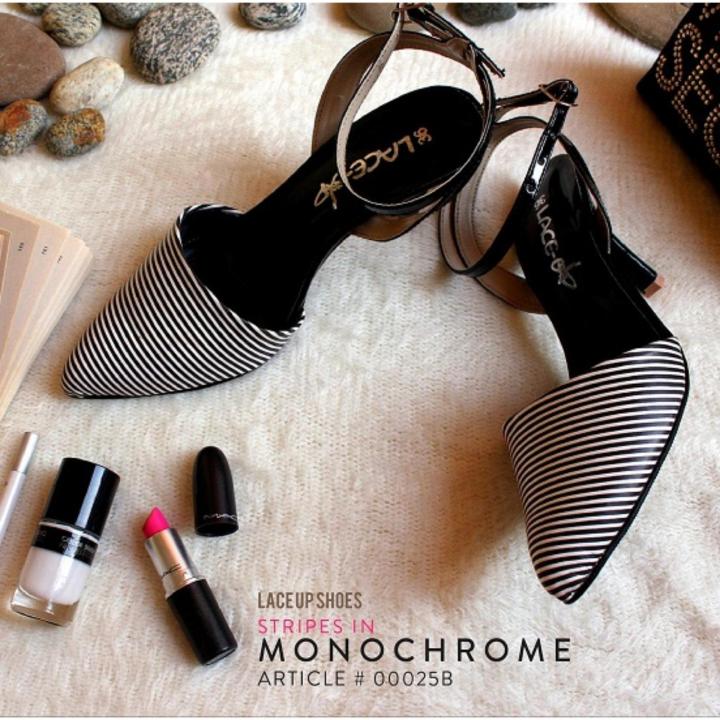 LACE UP Monochrome Heels - Shoes for Women