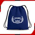 WINGS Drawstring Carry Bag Sack Bag Gym Bag Sports Bag Laptop Bag University College School Bag for Men & Women. 