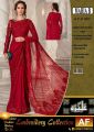ATTARI FABRICS COUTURE RED SAREE. 