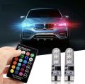 RGB Multicolor LED Parking Bulbs with Remote – Pack of 2. 