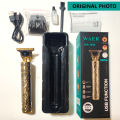 Original Branded Metal T9 Trimmer Clipper Type-C USB Rechargeable Cutting Machine| Professional Vintage T9 Hair Trimmer Clipper| 0mm Cutting Hair Removing Trimmer Shaving Machine| Beard Styler T9 Trimmer Barber Trimmer Salon Shaver Hair Grooming Kit. 