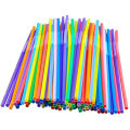New Colorful Rainbow Pack of 100 Plastic Drinking Straw reusable disposable Straw smoothie straw bendy straw Wedding Party Decoration Tool. 