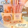 6 PCS Kawaii Retractable Pen Set Gel Pens Cartoon Cute 0.5 mm School&Office Supplies Kawaii Stationery Ballpoint Pen. 