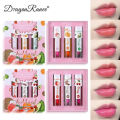 Dragon Ranee 3Pcs/Set Natural Fruit Moisturizing Long Lasting Nourishing Lip Oil Reduces Fine Lines and Relieves Dryness Lip OIL 1.8g x 3  ( A ) DR63A. 