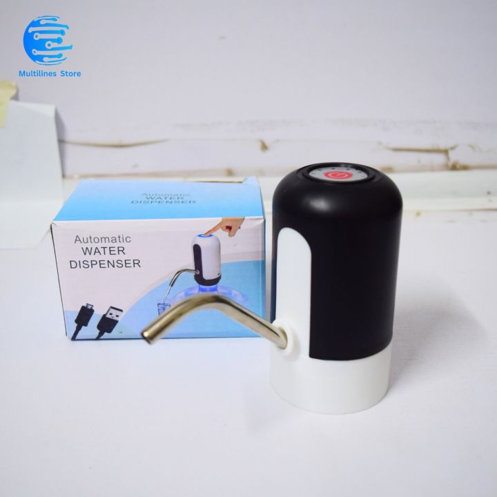BPA Free Electric Water Pump Dispenser with Stainless Steel Pipe, Food Grade Silicone Hose and Usb Power Cord, Automatic Water Pump Rechargeable, USB Wireless Water Bottle Pump