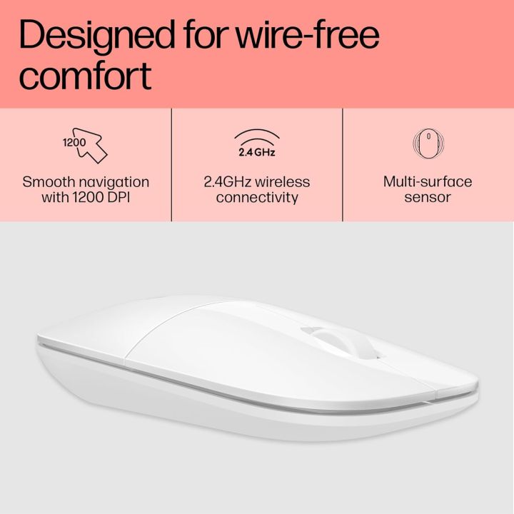 HP%20Z3700%20White%202.4%20GHz%20USB%20Slim%20Wireless%20Mouse%20with%20Blue%20LED1200%20DPI%20Optical%20Sensor,%20Up%20to%2016%20Months%20Battery%20Life%20-%20Image%203