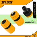 Tolsen 3pc Hose Connector Set -2 Universal Hose Connectors 1/2 inch,1 Tap Adaptor. 