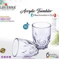 Pack of 6 Durable Lavenna Acrylic Tumbler Glass. 